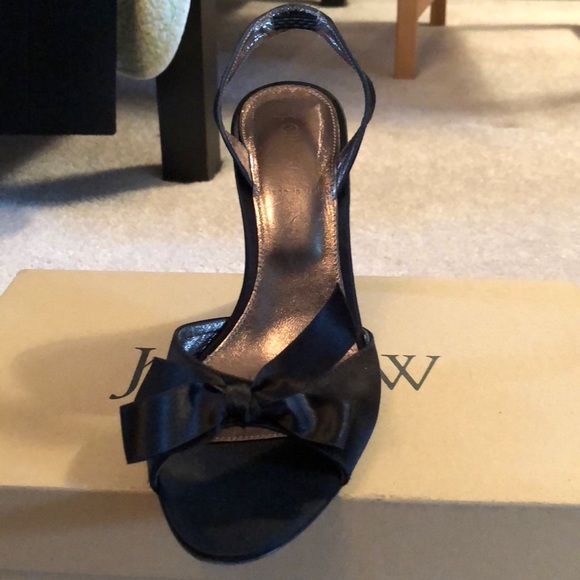 J.Crew black Satin sling backs - Picture 2 of 5